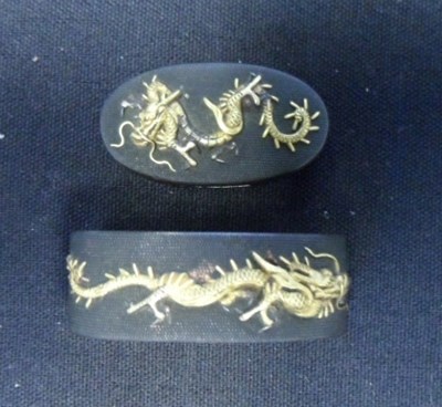 Lot 23 - TWO JAPANESE MOUNTS FOR A WAKIZASHI