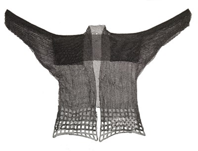 Lot 56 - A JAPANESE MAIL SHIRT (KUSARI-KATABIRA) FOR WEAR IN CONJUNCTION WITH A KIMONO AND A HORSE BIT