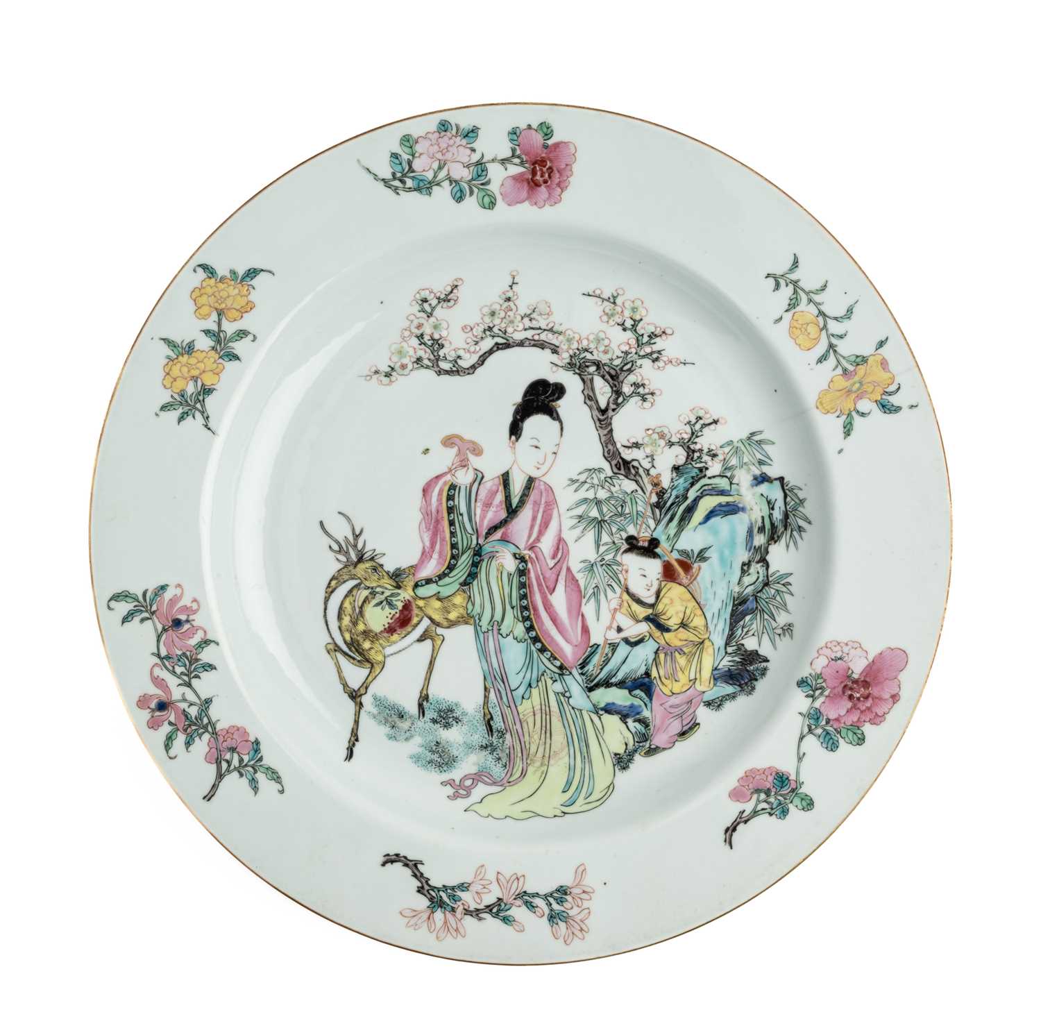 Lot 2 - A LARGE CHINESE FAMILLE-ROSE 'MAGU' DISH, QING DYNASTY, YONGZHENG PERIOD (1723-35)