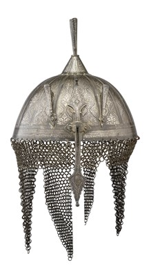Lot 96 - AN INDO-PERSIAN HELMET (KULAH-KHUD)