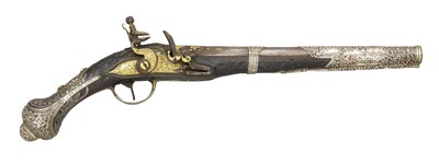 Lot 108 - AN 18 BORE OTTOMAN FLINTLOCK HOLSTER (KUBUR) PISTOL