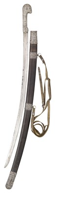 Lot 111 - A CAUCASIAN SILVER-MOUNTED SWORD (SHASQA)
