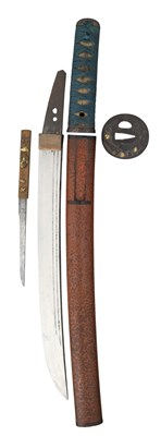Lot 113 - A JAPANESE SHORTSWORD (WAKIZASHI)
