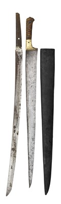 Lot 115 - A JAPANESE SWORD (KATANA) AND AN AFGHAN KHYBER KNIFE