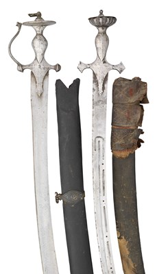 Lot 117 - TWO INDIAN SWORDS (TALWAR)