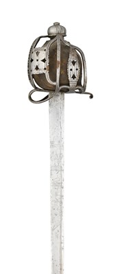 Lot 122 - A BASKET-HILTED BACK SWORD
