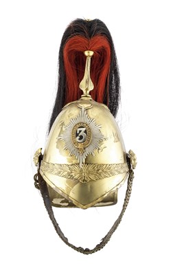 Lot 151 - AN 1871 PATTERN HELMET FOR THE THIRD (THE PRINCE OF WALES'S) DRAGOON GUARDS