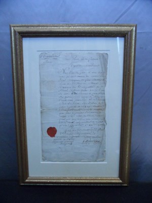 Lot 156 - GENERAL DE MESSIRES. LETTER SIGNED, WITH STAMP, "REQUISITION EXTRAORDINAIRE", 1794