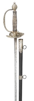 Lot 194 - A RARE FRENCH SILVER-HILTED SMALL-SWORD