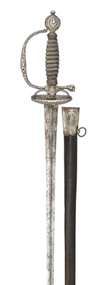 Lot 195 - A FRENCH SILVER-HILTED SMALL-SWORD