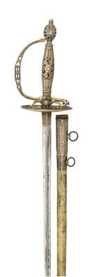 Lot 197 - A FRENCH SILVER-HILTED SMALL-SWORD
