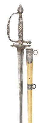 Lot 198 - A FRENCH SILVER-HILTED SMALL-SWORD
