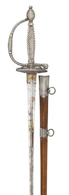 Lot 199 - A CONTINENTAL SILVER-HILTED SMALL-SWORD