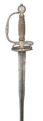 Lot 201 - A FRENCH SILVER-HILTED SMALL-SWORD