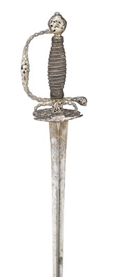 Lot 202 - A FRENCH SILVER-HILTED SMALL-SWORD