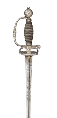 Lot 203 - A FRENCH SILVER-HILTED SMALL-SWORD