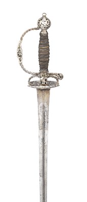 Lot 204 - A FRENCH SILVER-HILTED SMALL-SWORD