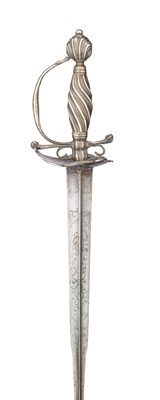 Lot 210 - A FRENCH SILVER-HILTED SMALL-SWORD