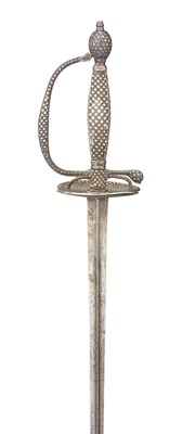 Lot 212 - A FRENCH SILVER-HILTED SMALL-SWORD