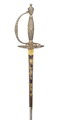 Lot 213 - A FRENCH SILVER-HILTED SMALL-SWORD