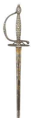 Lot 214 - A FRENCH SILVER-HILTED SMALL-SWORD