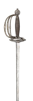 Lot 220 - A RARE FRENCH SMALL-SWORD WITH EXPANDING HILT