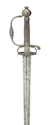 Lot 221 - A SMALL-SWORD WITH IRON HILT