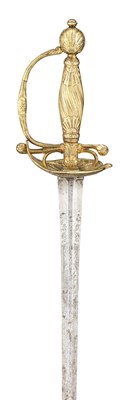 Lot 223 - A CONTINENTAL SMALL-SWORD WITH GILT-BRASS HILT