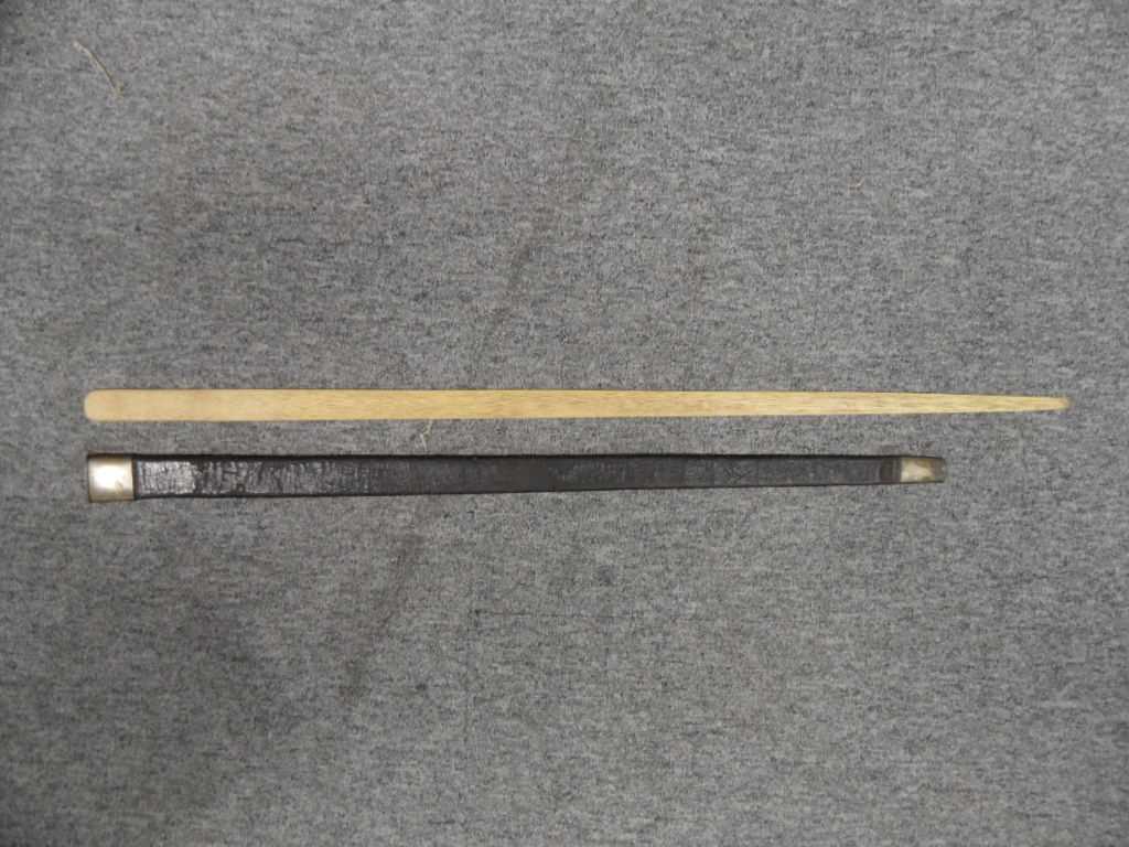 Lot 282 - A LEATHER SCABBARD FOR A BROADSWORD