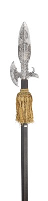 Lot 308 - A GERMAN HALBERD FOR THE GUARD OF JOHANN WILHELM
