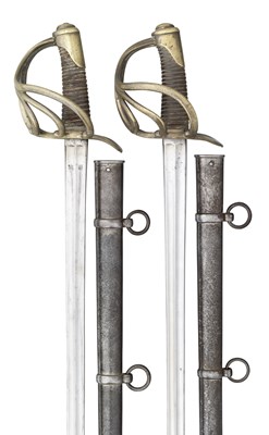Lot 355 - TWO FRENCH MODEL 1816 CAVALRY TROOPER'S SWORDS