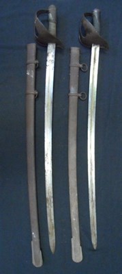 Lot 356 - TWO ITALIAN MODEL 1860 HEAVY CAVALRY SWORDS