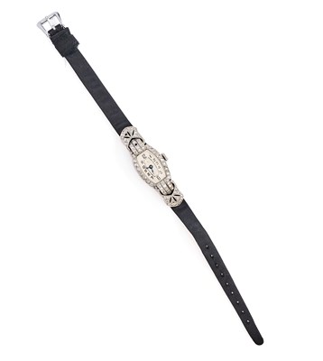 Lot 262 - LADY'S DIAMOND COCKTAIL WATCH, 1920s