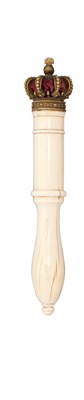 Lot 372 - ËœA VICTORIAN IVORY-MOUNTED TIPSTAFF