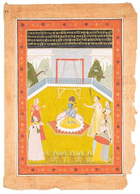 Lot 686 - HINDOL RAGA, MALPURA, RAJASTHAN, INDIA, CIRCA 1756-7