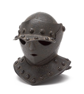 Lot 425 - â€¡ A MINIATURE CLOSE HELMET OF SO-CALLED 'SAVOYARD' TYPE