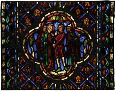 Lot 512 - ZETTLER STUDIOS (1870-1934) PORTRAIT OF A FEMALE SAINT