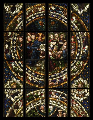 Lot 531 - ZETTLER STUDIOS (1870-1934) CHRIST FEEDING THE FIVE THOUSAND
