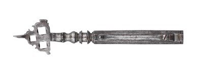 Lot 552 - A GERMAN COMBINED POWDER-FLASK