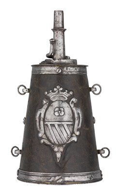 Lot 591 - AN ITALIAN POWDER-FLASK