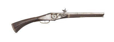Lot 628 - AN 18 BORE ITALIAN WHEEL-LOCK CARBINE