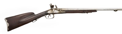 Lot 636 - A D.B. 25 BORE FRENCH FLINTLOCK SPORTING GUN BY BRUMON MICALOMIER A ST ETIENNE