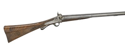 Lot 641 - A FINE FRENCH D.B. SINGLE TRIGGER PERCUSSION SPORTING GUN BY HENRI LEPAGE