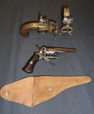 Lot 662 - A BELGIAN PIN-FIRE REVOLVER