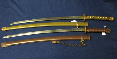 Lot 10 - A W.W.II JAPANESE N.C.O.'S SWORD (KATANA)
