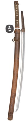 Lot 24 - A W.W.II JAPANESE SWORD (KATANA)