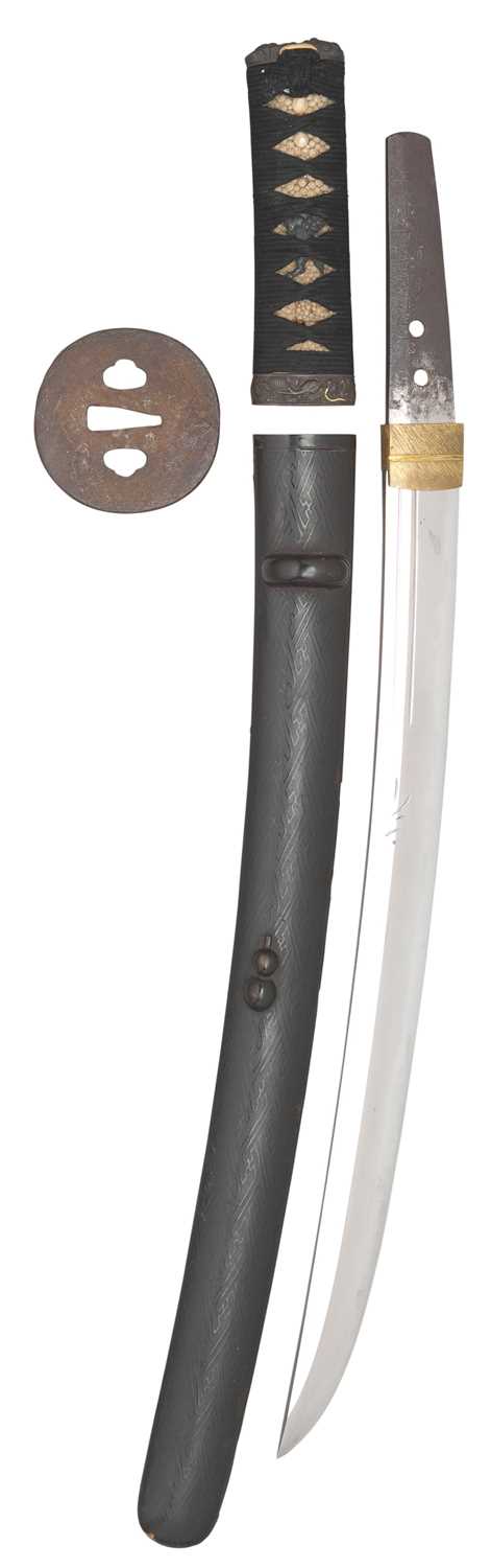 Lot 36 - A JAPANESE SWORD (WAKIZASHI)