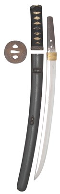 Lot 36 - A JAPANESE SWORD (WAKIZASHI)