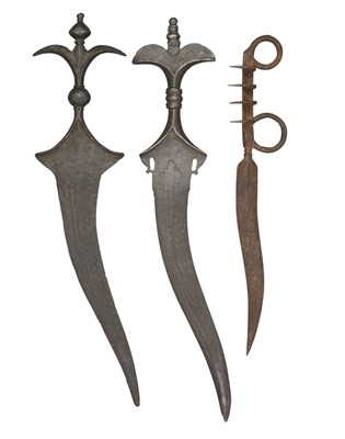 Lot 104 - THREE INDIAN DAGGERS