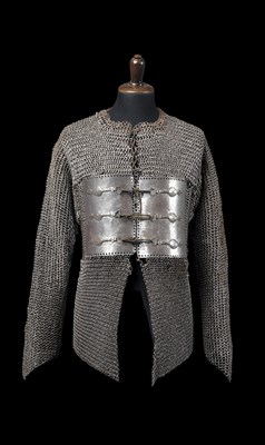 Lot 132 - A FINE INDIAN MAIL AND LAMELLAR SHIRT